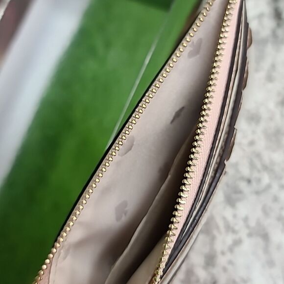 Kate Spade Wallet Tinsel Boxed Large Slim Card Holder in Glitter, Rose Gold - Picture 7 of 14